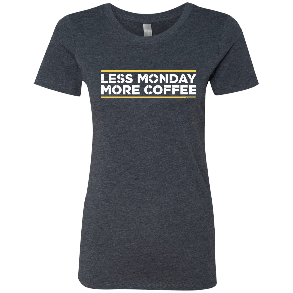 T-Shirts Vintage Navy / Small Less Monday More Coffee Women's Triblend T-Shirt