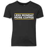 T-Shirts Vintage Black / YXS Less Monday More Coffee Youth Triblend T-Shirt