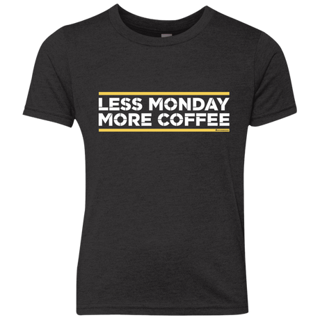 T-Shirts Vintage Black / YXS Less Monday More Coffee Youth Triblend T-Shirt