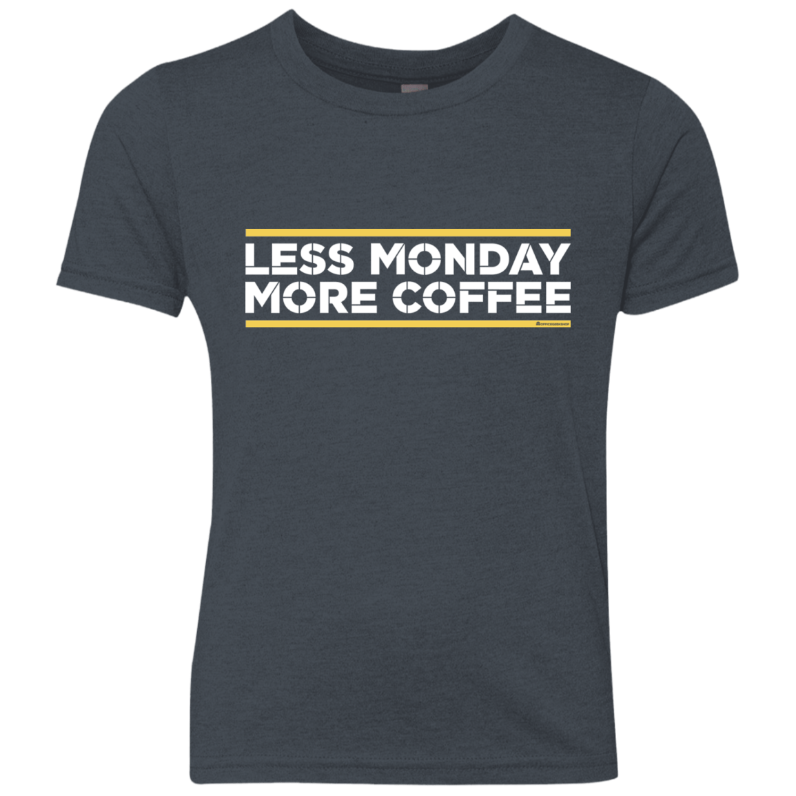 T-Shirts Vintage Navy / YXS Less Monday More Coffee Youth Triblend T-Shirt