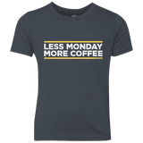 T-Shirts Vintage Navy / YXS Less Monday More Coffee Youth Triblend T-Shirt