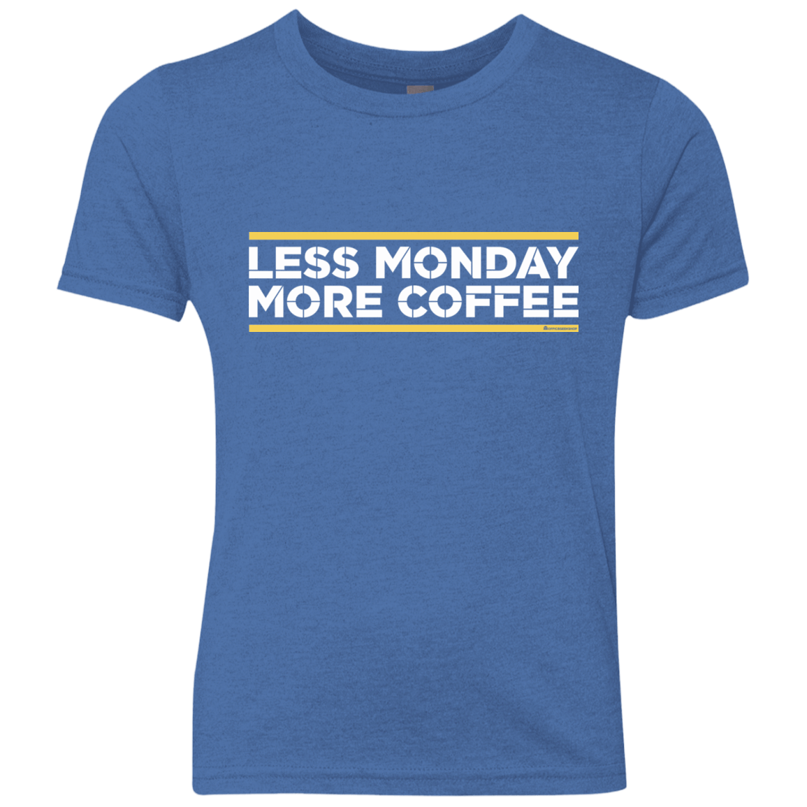 T-Shirts Vintage Royal / YXS Less Monday More Coffee Youth Triblend T-Shirt