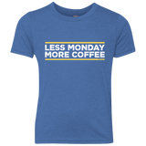 T-Shirts Vintage Royal / YXS Less Monday More Coffee Youth Triblend T-Shirt