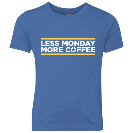 T-Shirts Vintage Royal / YXS Less Monday More Coffee Youth Triblend T-Shirt