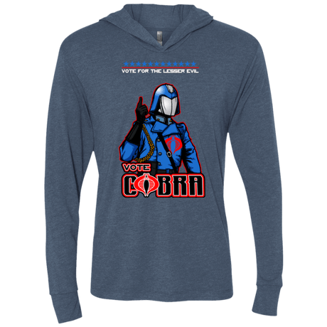 T-Shirts Indigo / X-Small Lesser Evil Triblend Long Sleeve Hoodie Tee