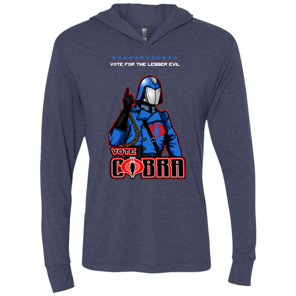 T-Shirts Vintage Navy / X-Small Lesser Evil Triblend Long Sleeve Hoodie Tee