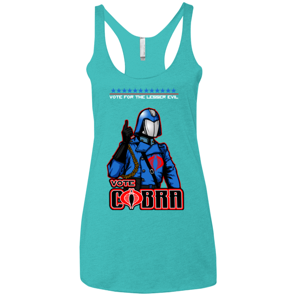 T-Shirts Tahiti Blue / X-Small Lesser Evil Women's Triblend Racerback Tank