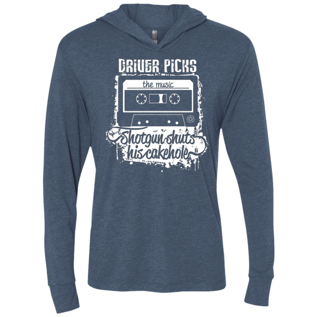 T-Shirts Indigo / X-Small Lessons Triblend Long Sleeve Hoodie Tee