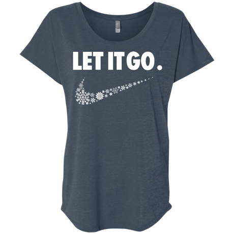 T-Shirts Indigo / X-Small Let It Go Triblend Dolman Sleeve