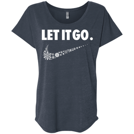 T-Shirts Vintage Navy / X-Small Let It Go Triblend Dolman Sleeve