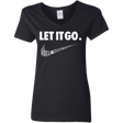 T-Shirts Black / S Let It Go Women's V-Neck T-Shirt