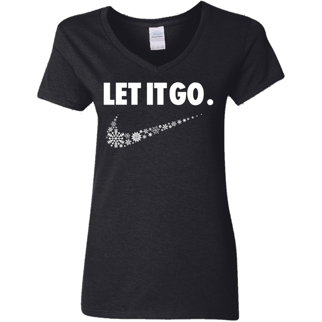 T-Shirts Black / S Let It Go Women's V-Neck T-Shirt