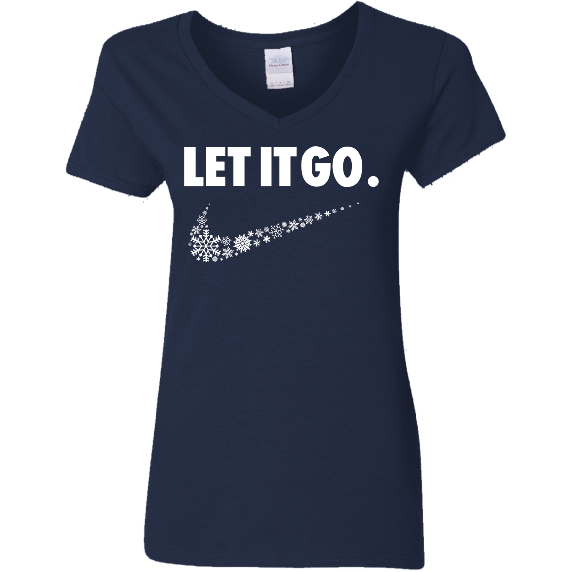 T-Shirts Navy / S Let It Go Women's V-Neck T-Shirt