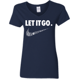 T-Shirts Navy / S Let It Go Women's V-Neck T-Shirt