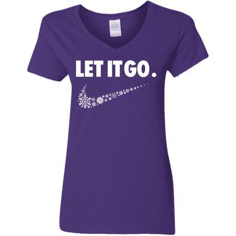 T-Shirts Purple / S Let It Go Women's V-Neck T-Shirt