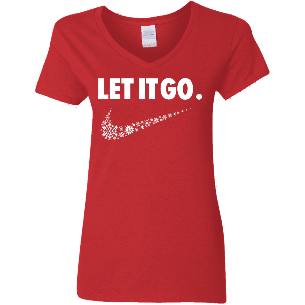 T-Shirts Red / S Let It Go Women's V-Neck T-Shirt