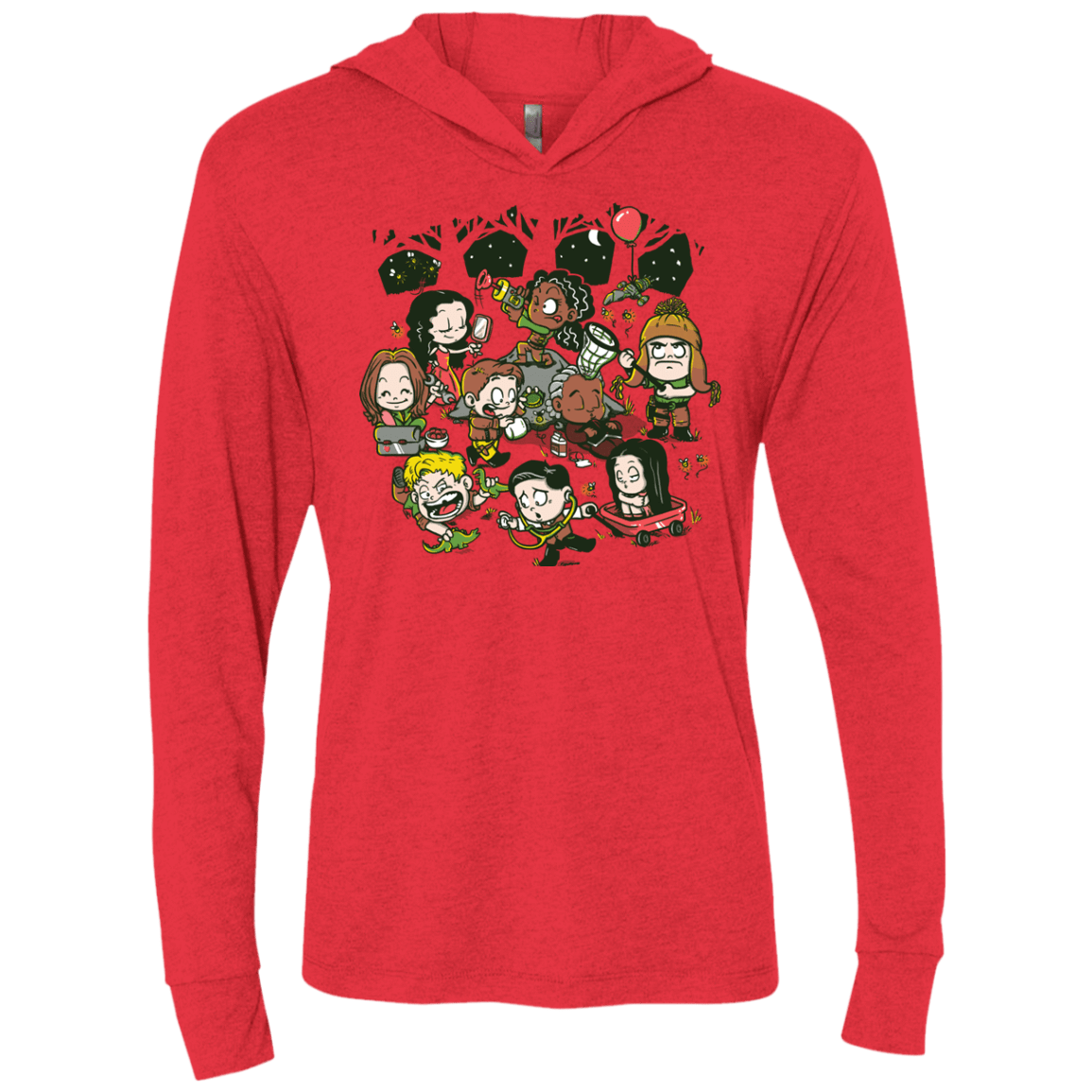 T-Shirts Vintage Red / X-Small Let's Catch Fireflies Triblend Long Sleeve Hoodie Tee