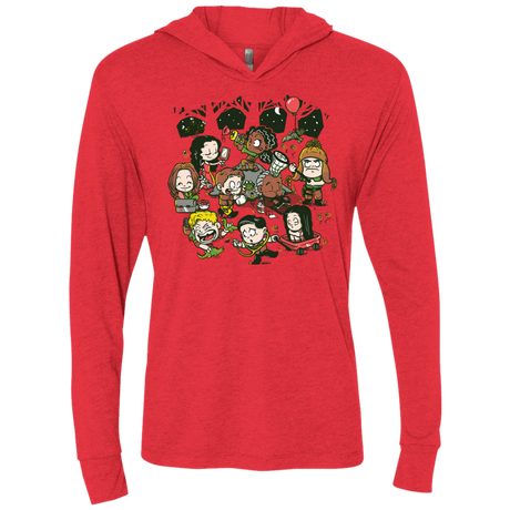 T-Shirts Vintage Red / X-Small Let's Catch Fireflies Triblend Long Sleeve Hoodie Tee