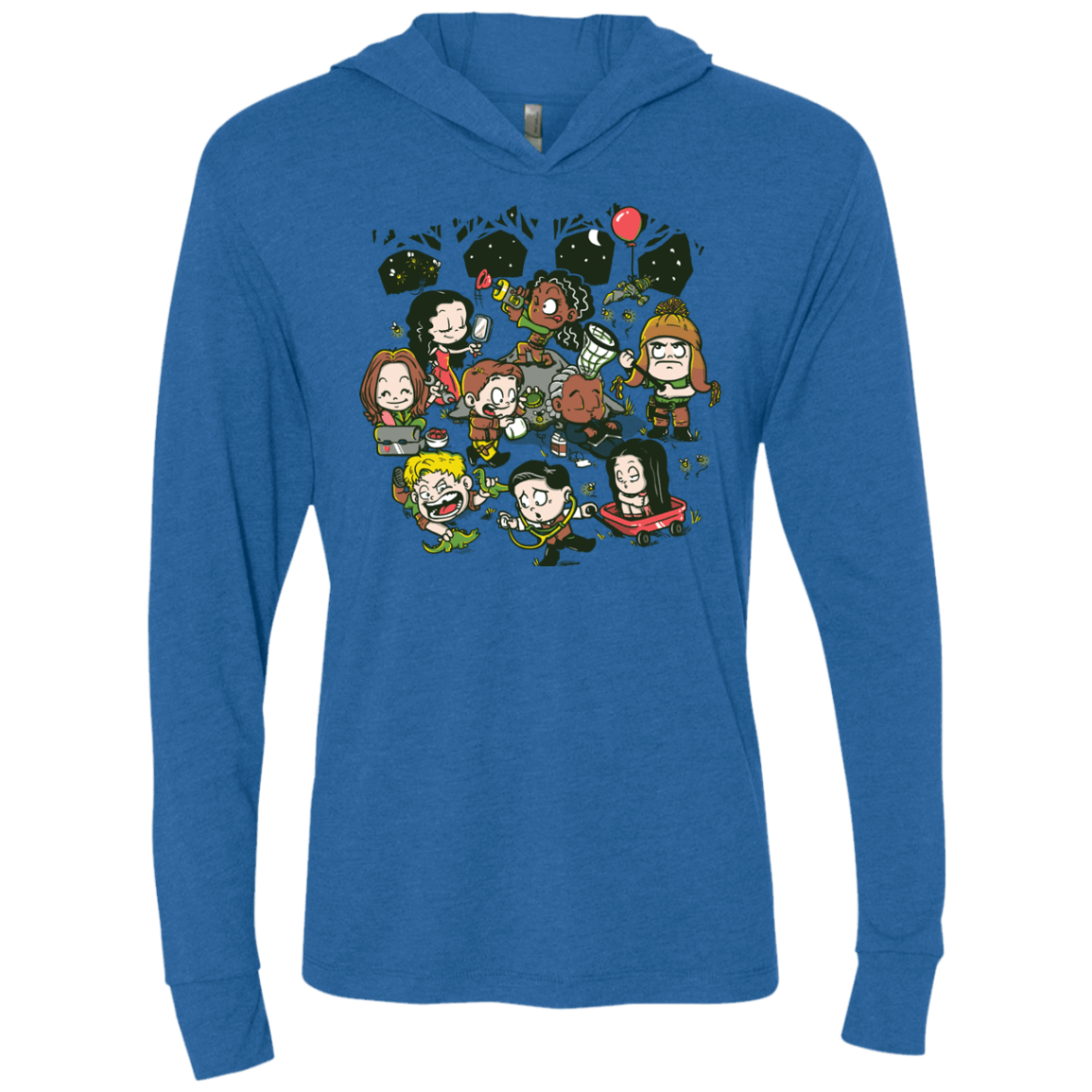 T-Shirts Vintage Royal / X-Small Let's Catch Fireflies Triblend Long Sleeve Hoodie Tee