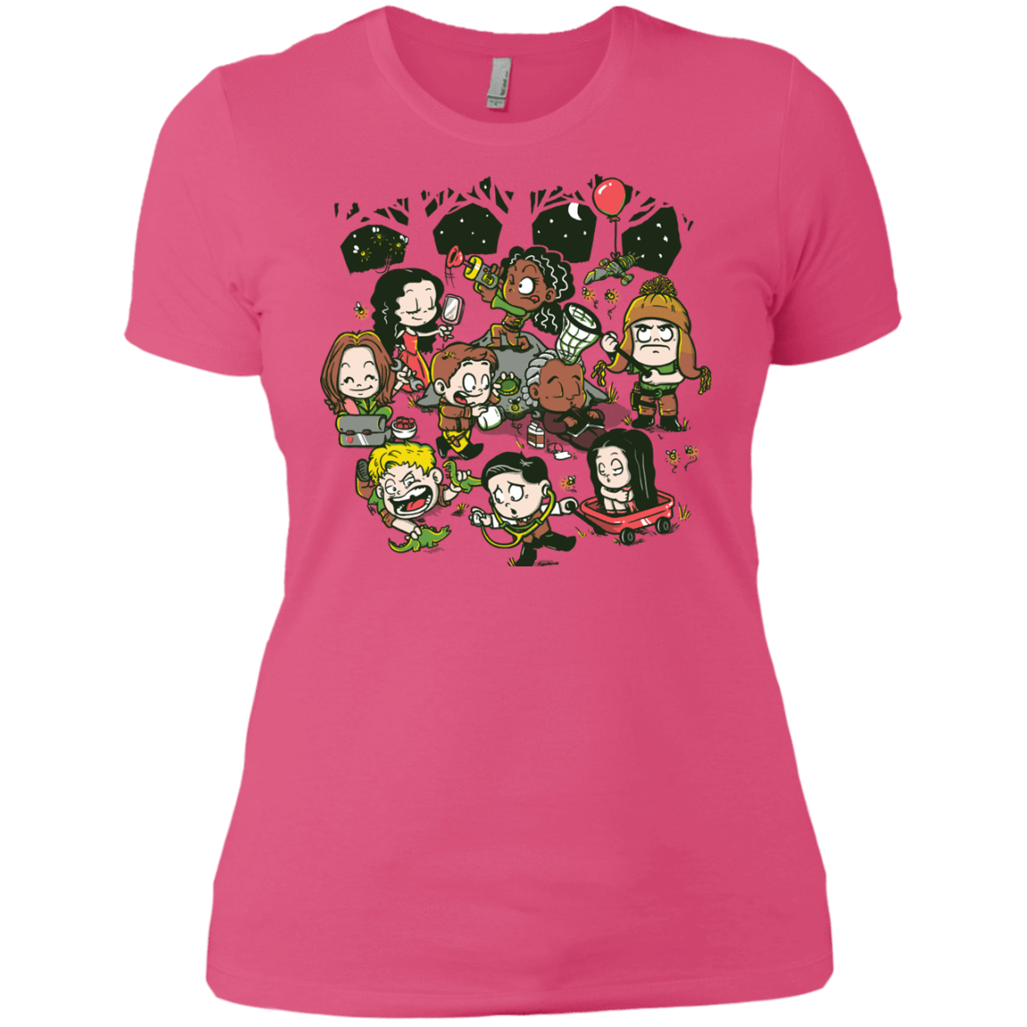 T-Shirts Hot Pink / X-Small Let's Catch Fireflies Women's Premium T-Shirt