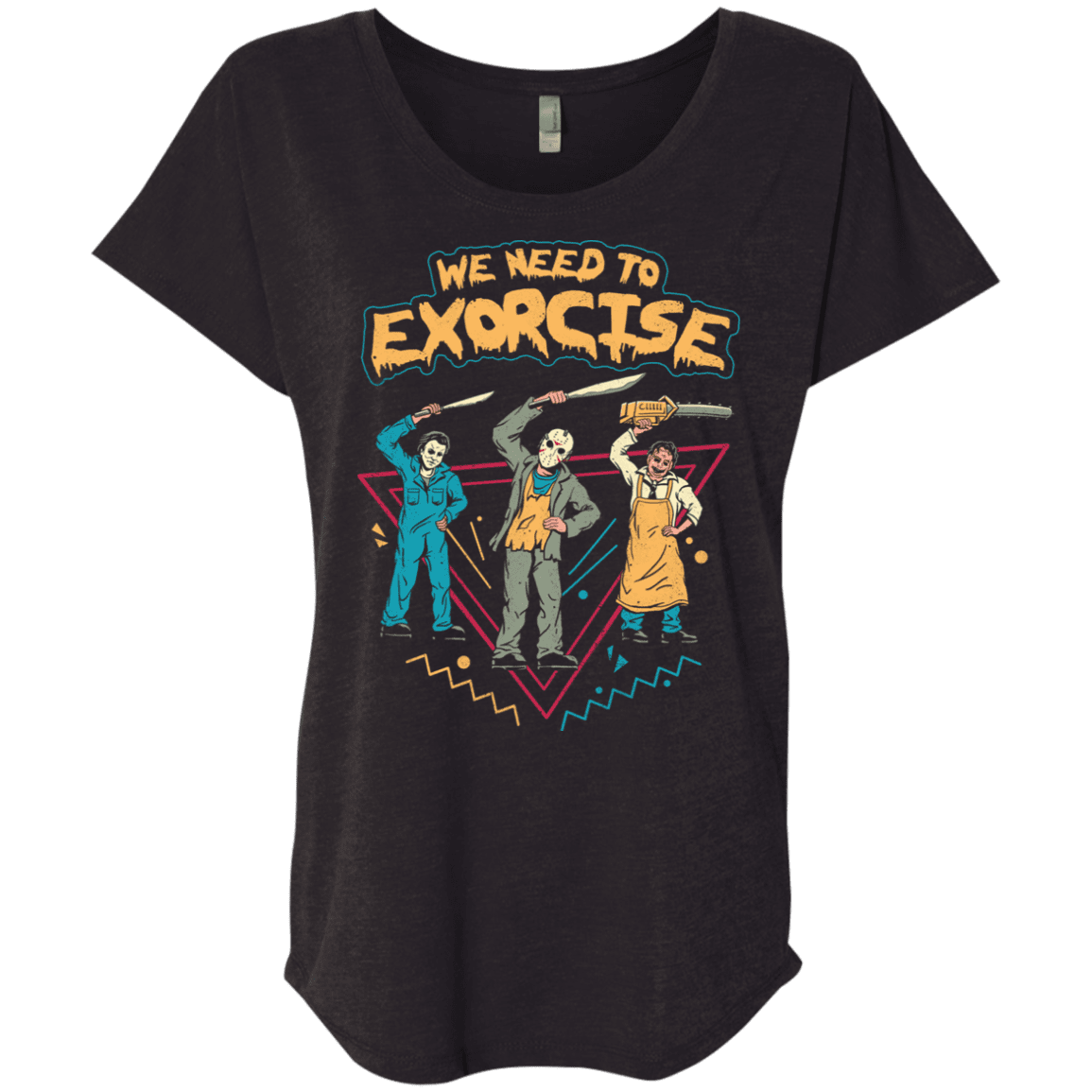 T-Shirts Vintage Black / X-Small Let's Exorcise Triblend Dolman Sleeve