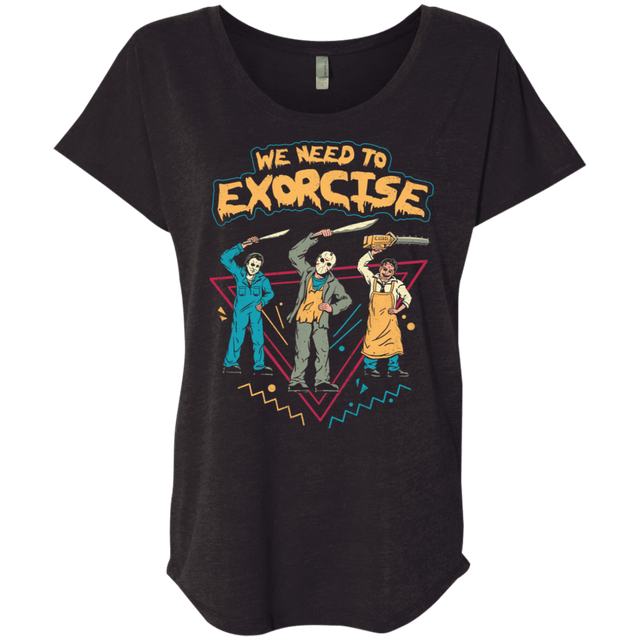 T-Shirts Vintage Black / X-Small Let's Exorcise Triblend Dolman Sleeve