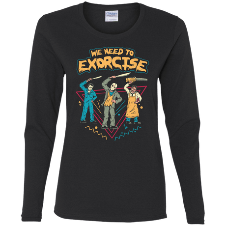 T-Shirts Black / S Let's Exorcise Women's Long Sleeve T-Shirt