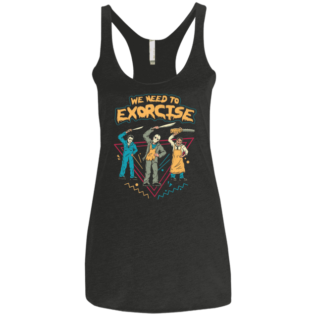 T-Shirts Vintage Black / X-Small Let's Exorcise Women's Triblend Racerback Tank