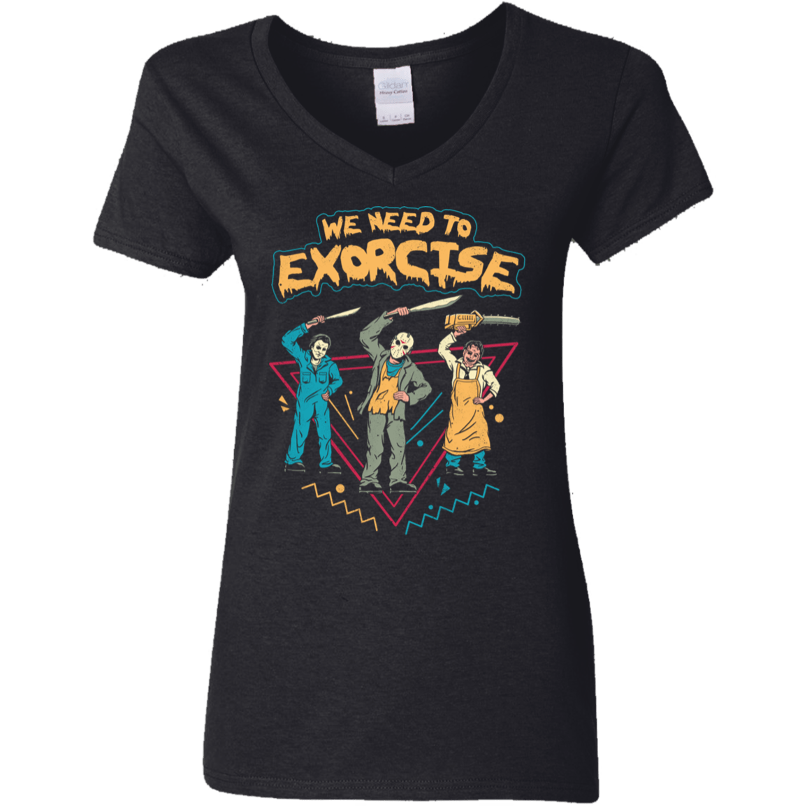 T-Shirts Black / S Let's Exorcise Women's V-Neck T-Shirt