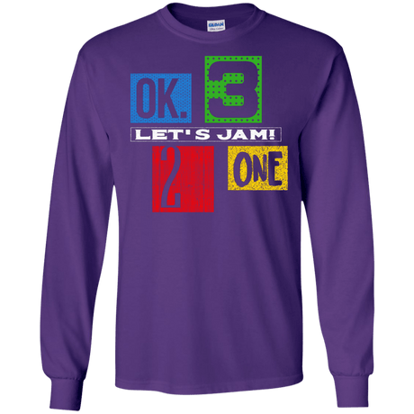T-Shirts Purple / S Let's Jam Men's Long Sleeve T-Shirt