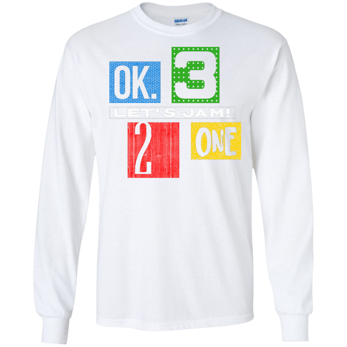 T-Shirts White / S Let's Jam Men's Long Sleeve T-Shirt