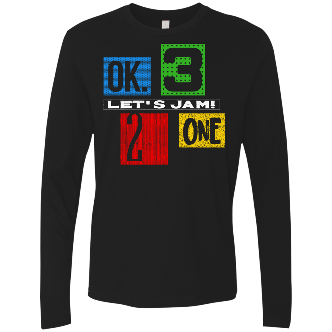 T-Shirts Black / S Let's Jam Men's Premium Long Sleeve