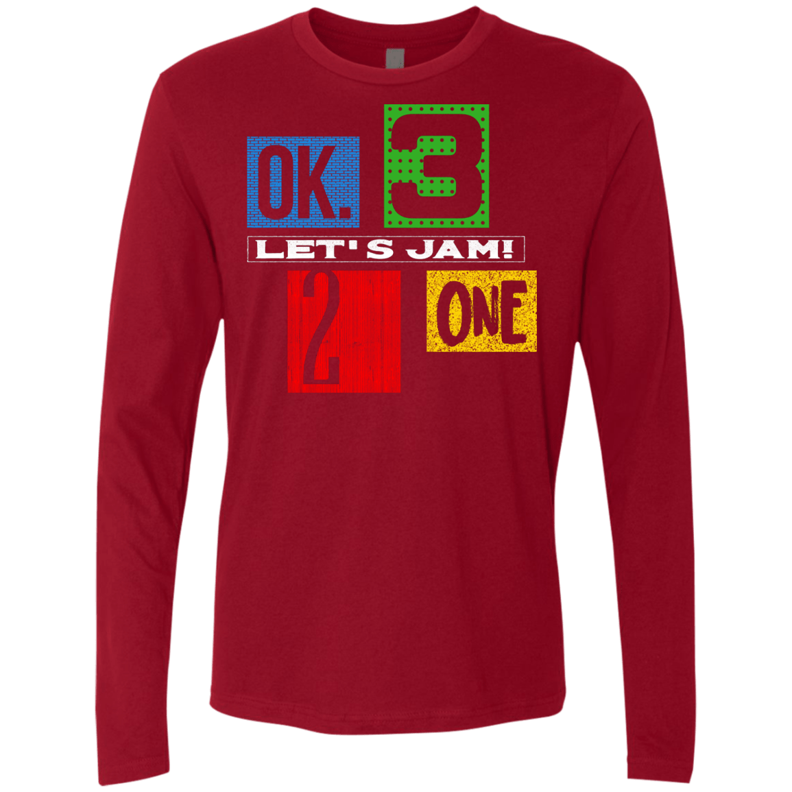 T-Shirts Cardinal / S Let's Jam Men's Premium Long Sleeve