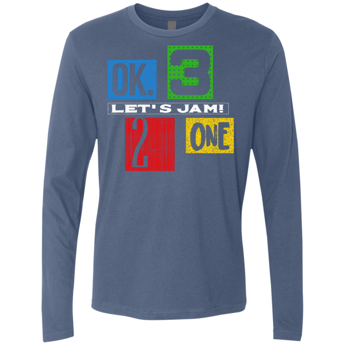 T-Shirts Indigo / S Let's Jam Men's Premium Long Sleeve