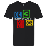 T-Shirts Black / X-Small Let's Jam Men's Premium V-Neck