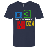 T-Shirts Midnight Navy / X-Small Let's Jam Men's Premium V-Neck