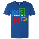 T-Shirts Royal / X-Small Let's Jam Men's Premium V-Neck