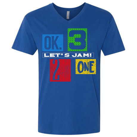 T-Shirts Royal / X-Small Let's Jam Men's Premium V-Neck