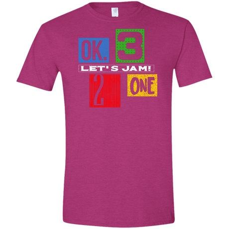 T-Shirts Antique Heliconia / S Let's Jam Men's Semi-Fitted Softstyle