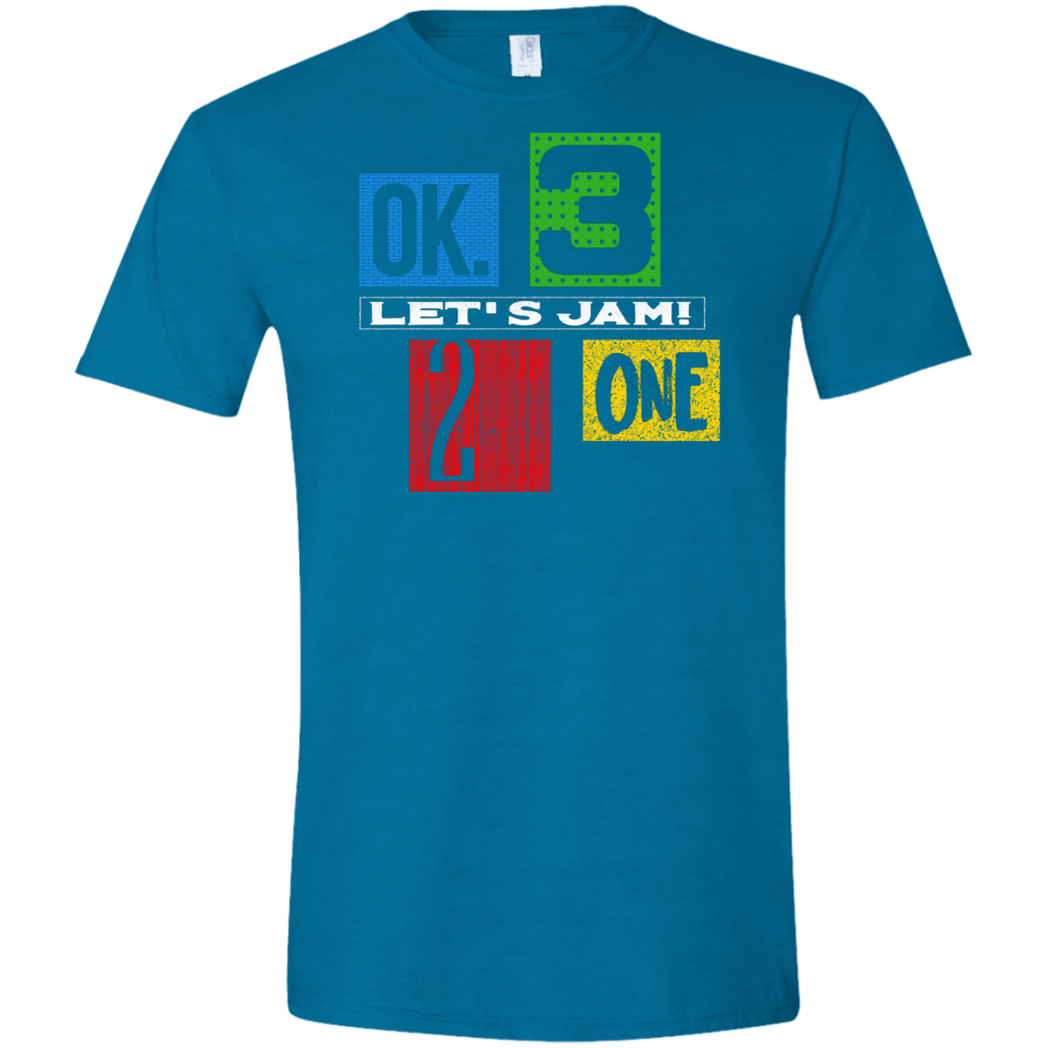 T-Shirts Antique Sapphire / S Let's Jam Men's Semi-Fitted Softstyle