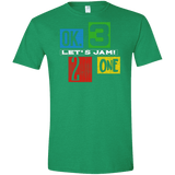 T-Shirts Heather Irish Green / S Let's Jam Men's Semi-Fitted Softstyle