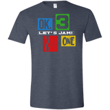 T-Shirts Heather Navy / S Let's Jam Men's Semi-Fitted Softstyle