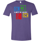 T-Shirts Heather Purple / S Let's Jam Men's Semi-Fitted Softstyle