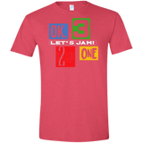 T-Shirts Heather Red / S Let's Jam Men's Semi-Fitted Softstyle