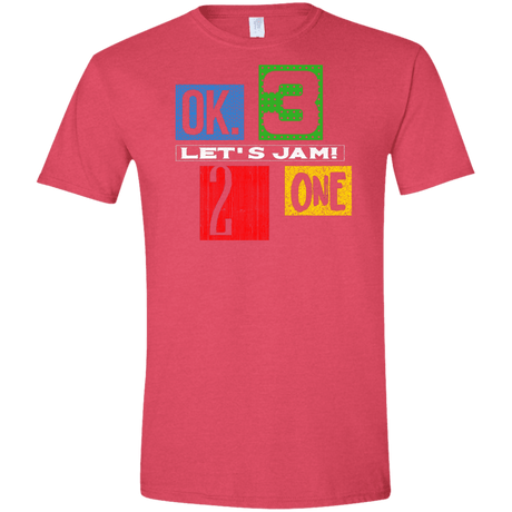 T-Shirts Heather Red / S Let's Jam Men's Semi-Fitted Softstyle