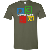T-Shirts Military Green / S Let's Jam Men's Semi-Fitted Softstyle