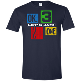 T-Shirts Navy / X-Small Let's Jam Men's Semi-Fitted Softstyle