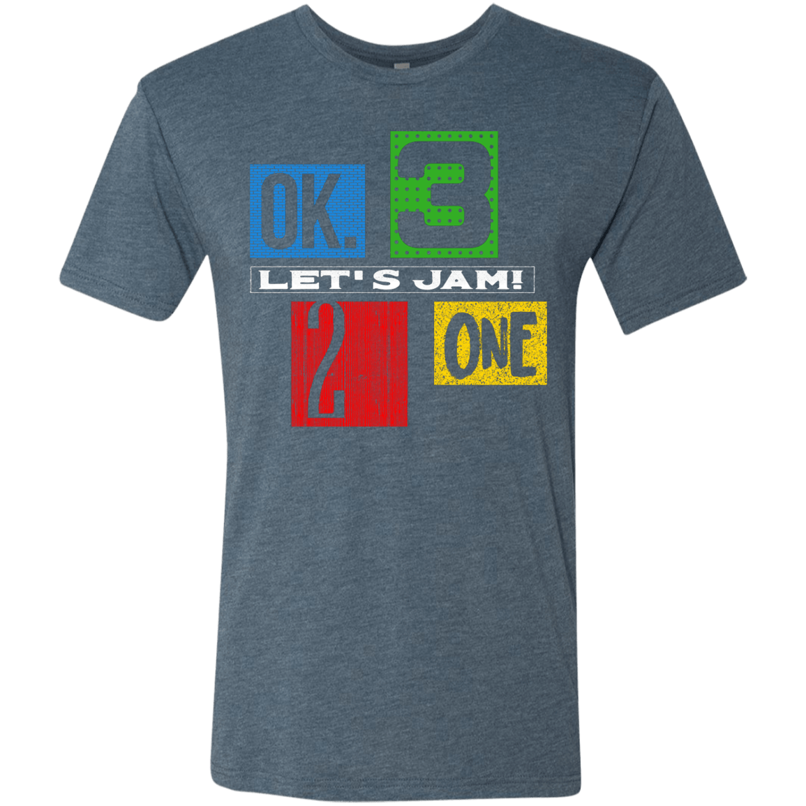 T-Shirts Indigo / S Let's Jam Men's Triblend T-Shirt