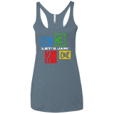 T-Shirts Indigo / X-Small Let's Jam Women's Triblend Racerback Tank