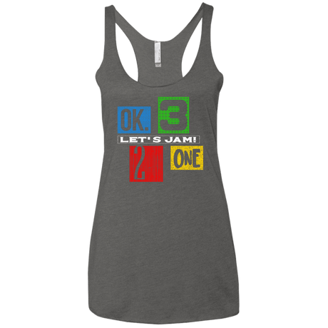 T-Shirts Premium Heather / X-Small Let's Jam Women's Triblend Racerback Tank
